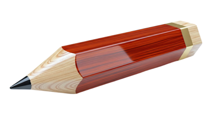 Luxury wooden pencil with gold accent