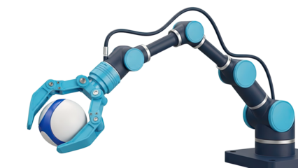 Robotic Arm Gripping a Ball