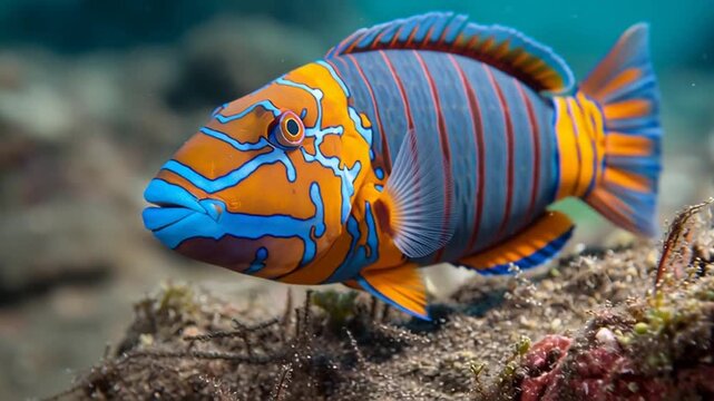 vibrant harlequin tuskfish