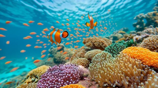 panoramic view of tropical reef