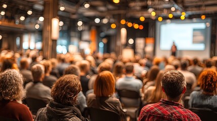 Audience at a conference or seminar