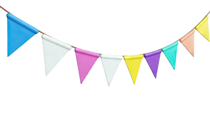Colorful Bunting Flags on a String