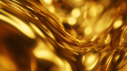 metallic. Shimmering golden liquid abstraction with smooth gradient transitions and atmospheric glow. bar promotions, beverage menus, designed for product packaging and bar promotions.