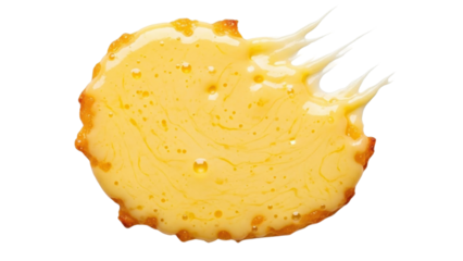 Cheese melting on a surface during cooking at a kitchen setting in the afternoon