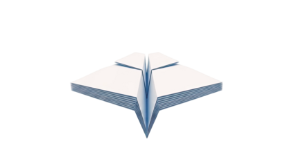 Abstract White Paper Airplane