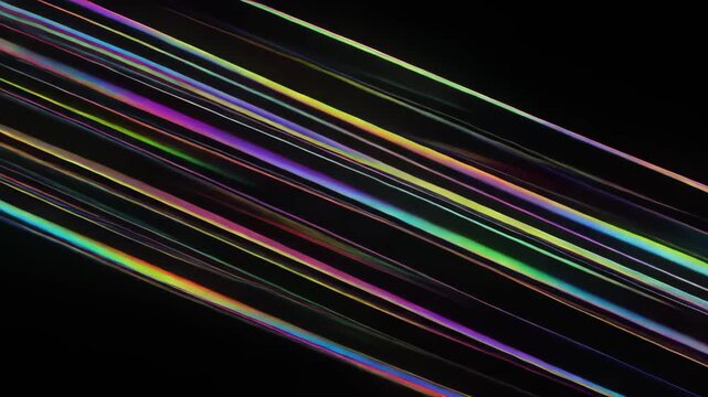 Colorful Gradient Lines on Dark Background Abstract Visualization