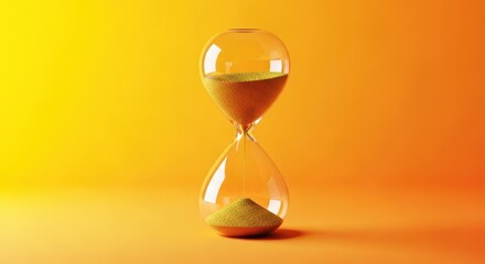 The final moments of opportunity depicted by an hourglass with just a few grains of sand remaining, symbolizing urgency, challenge, opportunity, time