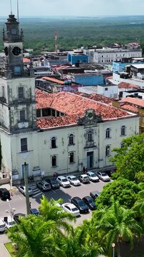 Government Buildings At Joao Pessoa Paraiba Brazil. Amazing Skysrapers And Traffic On Street Viewed From Above. Metropole Skyline Buildings Beautiful. Buildings Architecture Business.