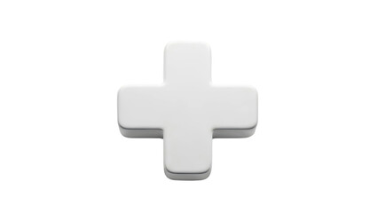 Obraz premium 3D Render of a White Plus Sign