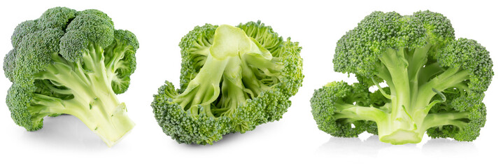 broccoli isolated on white background. Clipping Path. Set or collection © Iurii Kachkovskyi