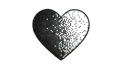 Pixelated Heart Fragmenting