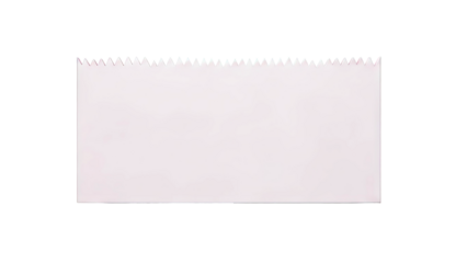 Pink gift bag with serrated top edge