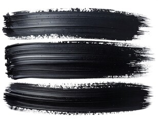 Black paint brush strokes on white.