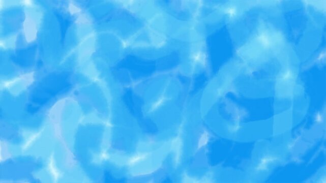 Wiggly hand drawn blue watercolor paint background 