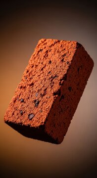 Textured refractory brick used for high-temperature construction in artisan cooking and furnace linings, high-quality, wall, textured