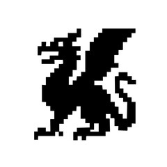 Fototapeta premium Mythic Pixel Guardian