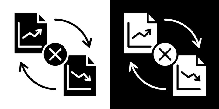Data Manipulation Icon Set White Glyph Style Collection
