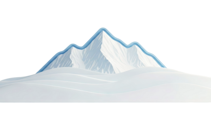 Stylized Snowy Mountain Landscape
