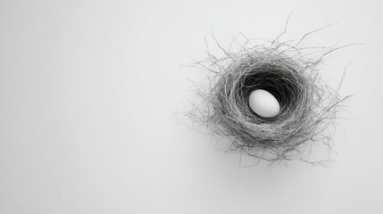 nest on white surface 