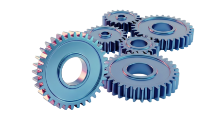 Interlocking Blue Gears