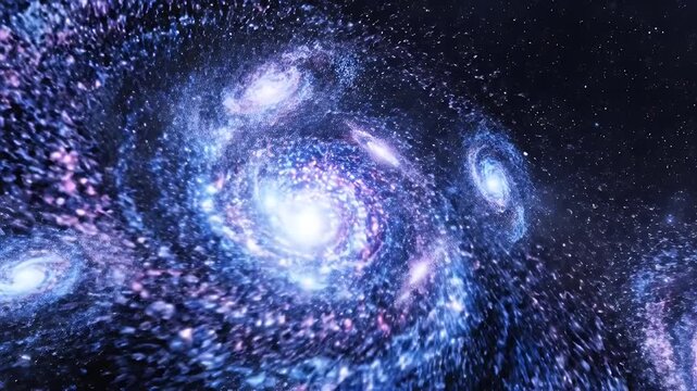 Cosmic Dance of Galaxies - A Mesmerizing Journey Through Space.