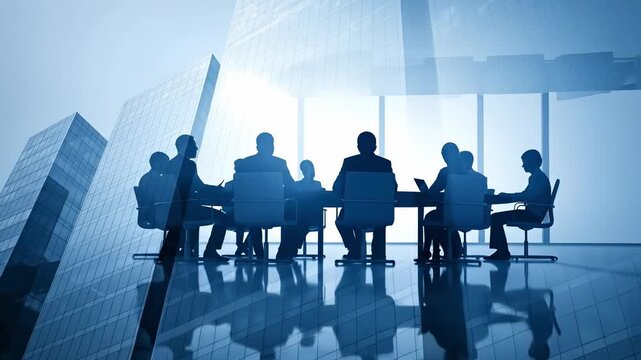 Business Meeting with Diverse Participants in Modern Office Setting