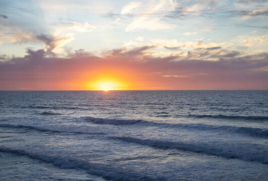 sunset over the ocean
