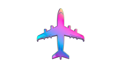 Holographic Airplane Icon