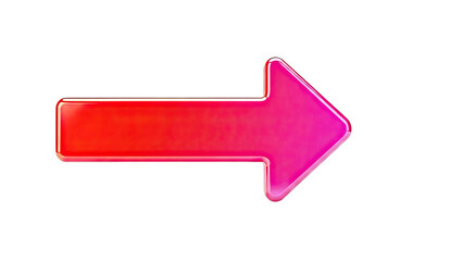 Glossy Red Arrow Pointing Right