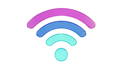 3D Wi-Fi Symbol with Gradient Colors