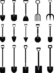 Collection of farmer vector illustrations showing agricultural workers in various farming activities, field labor scenes, tools, equipment, 