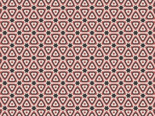 Obraz premium Elegant seamless geometric pattern with vintage triangular and floral motifs