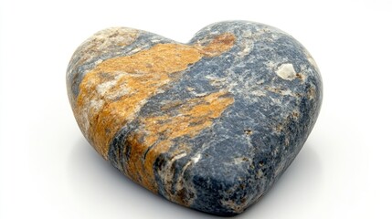 Heart shaped stone with textured surface symbolizing love and nature's beauty