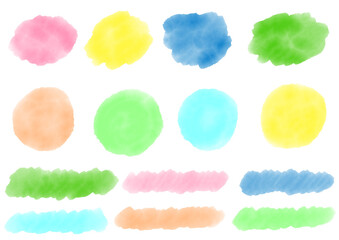 手描きあしらいセット　水彩　フレーム