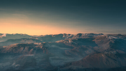 sunrise over the mountains
