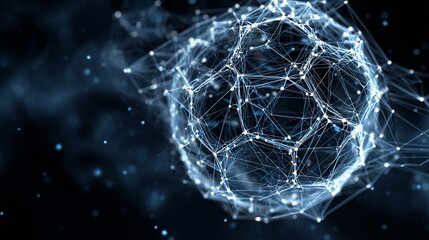Abstract Global Football Network Concept with Glowing Connections