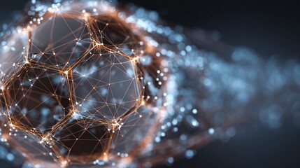 Abstract Global Football Network Concept with Glowing Connections