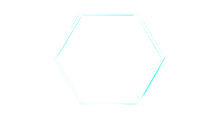 Modern hexagon icon design, flat style, isolated on transparent background