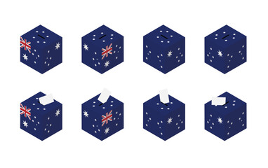 Australia Election Ballot Box Vector Isometric