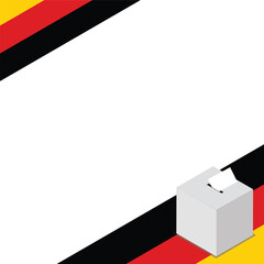 Germany Election Box Square Template Vector