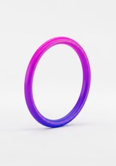 Obraz premium Abstract three-dimensional digital rendering of a sleek, smooth curved line creating an elegant elliptical shape on a clean background, graphic, abstract, smooth