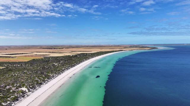 Aerial footage of Port Hughes South Australia