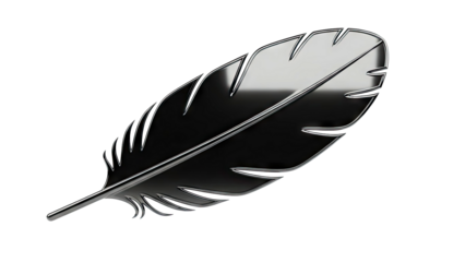 Sleek Black Feather Icon