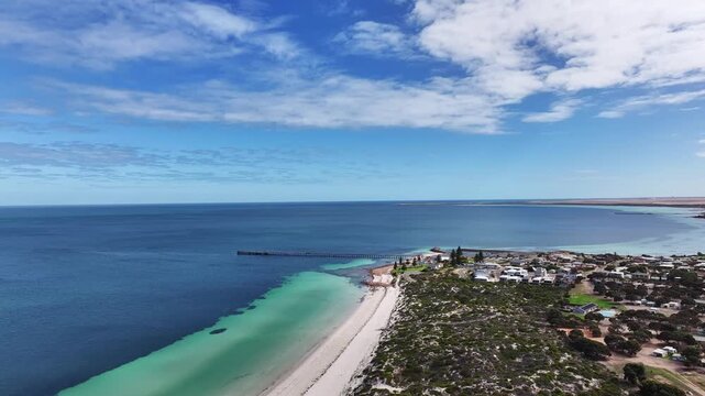 Aerial footage of Port Hughes South Australia