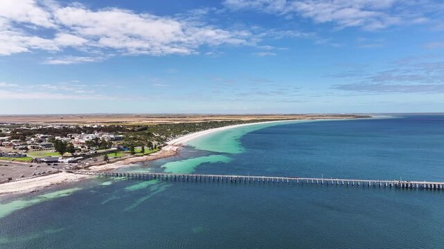 Aerial footage of Port Hughes South Australia