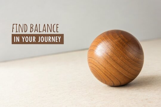 Polished Wooden Sphere Resting on a Light Surface