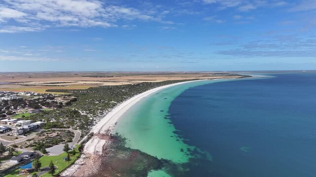 Aerial footage of Port Hughes South Australia