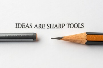 Sharpened Graphite Pencil Tip and Writing on Paper
