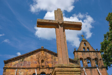 Barichara, Colombia - January 9, 2026: Chapel of Saint Barbara in Barichara, Colombia.