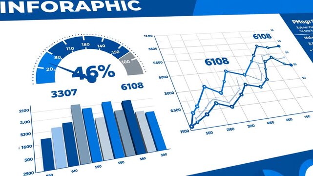 Business data chart with numbers